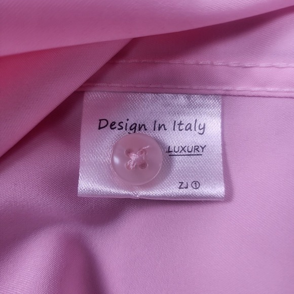 Shield LD-X Dress Shirt Mens 2XL Pink Slim Fit Button Down Collar Long Sleeve - Picture 6 of 6